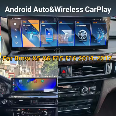 MZ 14.9" Car Carplay GPS Display For Bmw X5 X6 F15 F16 2014-2017 Android 14 Navigation Multimedia Vi