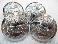 1997前 港英殖民地時期 - 皇家香港警察 - 歷史文物珍藏 - 冬季制服 大碼銀鈕 四粒 - 官發正品 - 英國 Firmin London 制造 - 全新未用 - 實拍如圖