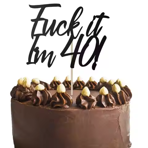 40 Birthday Cake Toppers-Black Glitter, Funny 40th Cake Topper for Men,40 Cake Topper For Women, 40t