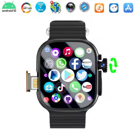 2025 New DW100 Smart Watch S10 Ultra 3 Android 10.0 180° Rotary Blood Pressure Camera GPS WIFI 2.29 