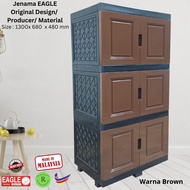My Home {LARGE} Plastic Storage Cabinet/Wardrobe/Almari Baju/Almari Multipurpose/3 Level Storage Dra