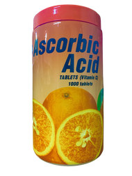 Ascorbic Acid Vitamin C Patar Orange 50 mg. วิตามินซี พาตาร์ รสส้ม 1000 เม็ด จำนวน 1 กระปุก