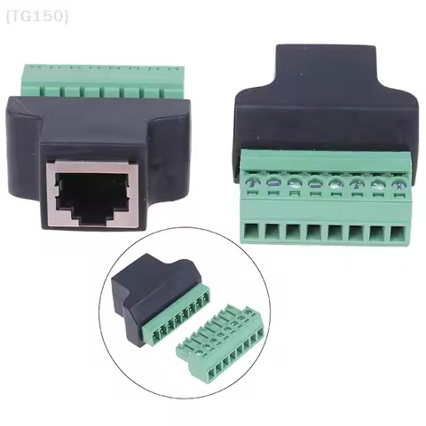 【F2-TG150】RJ45 to screw terminal adaptor rj45 female to 8 connector for CCTV DVR