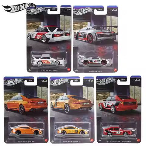 Hot Wheels GRT01-Q Audi Series,Audi 90 Quattro/R8 LMS/RS 5 Coupe/RS E-TRON GT/Sport Quattro,1:64 Die