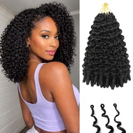 2 Pack Burmese Curly Crochet Hair 16 Inch - Pure Protein Fiber Close to Human Hair Pre looped Knotle