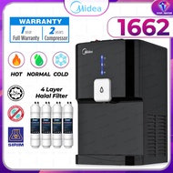 Midea Mild Alkaline Water Dispenser Hot Normal Cold Model: 1635 or 1662 With 4 Halal Water Filter
