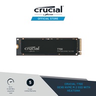 Crucial T700 1TB PCIe Gen5 NVMe M.2 SSD (T700SSD3 - Without Heatsink)