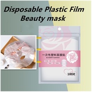 100 Pcs Disposable facial mask plastic mask Guna Sekali Plastik Bungkus Topeng Buka Pelekat Topeng M
