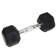 Dumbbell Hexagonal Rubber 10 Kg Barbell Dumbbell
