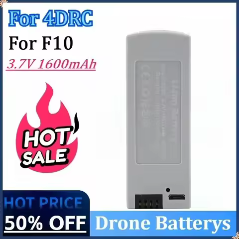Upgraded High Quality Drone Battery 3.7V 1600mAh for 4DRC for F10 Spare Battery RC Quadcopter Replac