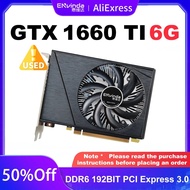 Used ENVINDA 51RISC GTX1660 TI 6GB Gaming Video Card  Graphics Cards GPU Desktop Computer Gaming 166