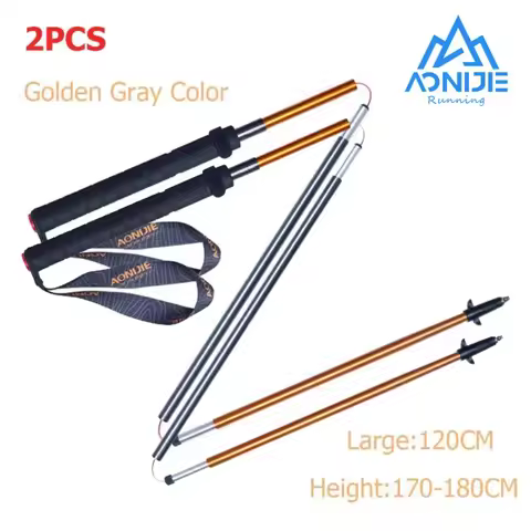 2PCS AONIJIE E4201 Pole Folding Ultralight Quick Lock Trekking Poles Race Running Walking Stick Carb