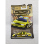 Matchbox MBX County Rescue Chevy Caprice Classic Police Yellow Diecast