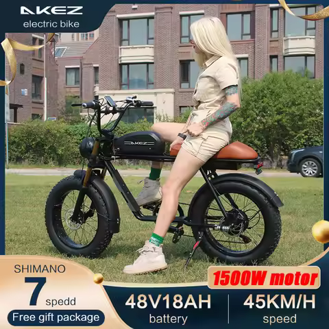 Electric Bicycle 1500W Powerful Motor 48V18AH Removable Battery Oil Brake 20*4.0inch Fat Tire Ebike 