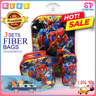 กระเป๋าเดินทาง SpiderMan กระเป๋าล้อลาก ทำจากไฟเบอร์ Luggage trolley ใบใหญ่ 18x32x47 ซม. ใบกลาง 10x21x24 ซม. กล่องดินสอขนาด 5x10x23 ซม.(กระเป๋านักเรียน  กระเป๋าลากเด็ก กระเป๋ากันน้ำ กระเป๋าไฟเบอร์ กระเป๋าเเด็ก กระเป๋าเด็กชาย กระเป๋าเด็กหญิง)
