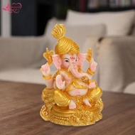 Abbraccia Resin Elephant Buddha Statue Hindu Elephant God Statue Collection Tabletop
