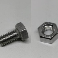SS Bolt Nut 10 x 16 mm pair of ss10x16 10x16
