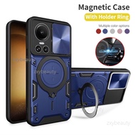 Casing For OPPO Reno 10 Pro Plus 5G 2023 Case Shockproof Magnetic Holder Car Ring Cover For Reno10 10Pro Reno10Pro 10ProPlus 10Pro+ Stand Bracket Cases