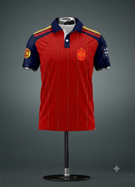 Jersey Polo Spain Kerah K1-SPAIN Custom Nama Logo / Kaos Bola Spanyol Premium / Kaos Polo Jersey Spa