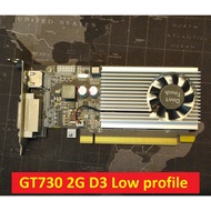 GT730 2G D3 Low Profile Video Card. Old GT 730 dwarf VGA board, gt730 graphics card disassembled