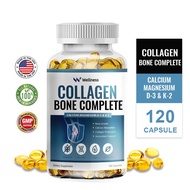 Wellness Collagen Bone Complete Integrity Supplement Calcium Magnesium D3&K2 Bone Growth Calcium Abs