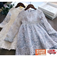 KD147 Dress Anak Perempuan Pesta Premier Brukat