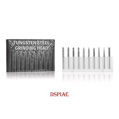 DSPIAE Tungsten Steel Grinding Head Set GH-10 For ES-P Military Model Making Tool Assembly Retrofit 