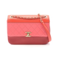【二手】香奈兒 (Chanel) 女士絎縫RED/粉紅色羊皮顏色鏈條肩背包