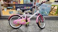 迪卡儂 16吋 兒童鋼製長擋泥板自行車 附輔助輪 玩具座椅 已裝好側腳架 品項如圖