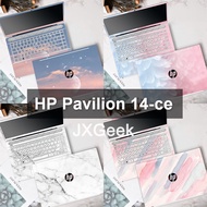 Sticker Laptop HP Pavilion 14ce 14-ec 14-dv 14 Inch Laptop Skin Cute Cartoon 3 Sides Stickers Protective Film Removable