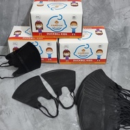 masker duckbill anak alkindo isi 50pcs / masker anak / masker duckbill - hitam