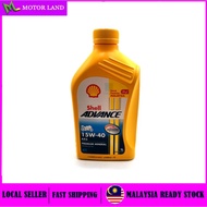 SHELL ADVANCE AX5 15W40 15W-40  4T PREMIUM MINERAL MOTORCYCLE ENGINE OIL MINYAK HITAM 1LITER - 100% ORIGINAL