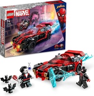 Lego 76244 Miles Morales vs. Morbius Spider-Man Building Toy for Boys and Girls with Race Car and Mi