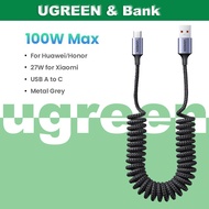UGREEN 100W 6A Spring USB Type C Cable for Car Styling Storage Flexible 2A Charging Cable