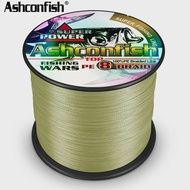 Ashconfish 2000M 8 Strands สายถัก Braided 8 ด้ายเชือกตกปลา 8 Braid PE Multifilament สายตกปลาฤดูหนาว 