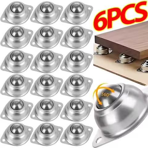 Galvanized Swivel Ball Caster Wheel Universal Round Wheel for Machinery Trolleys Furniture Hardware 