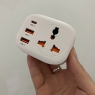 Ổ Điện Đa Năng P08 2500W Sử Dụng Nhiều Ổ Cắm Có USB và Type C Kiểu Đáng Nhỏ Gọn Ổ Cắm Mini Hỗ Trợ Sạ