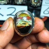CINCIN BATU AKIK ASLI NATURAL 100% GARUT PANCAWARNA - Merah Cabe KIRPAY (KIARAPAYUNG) - BGT013