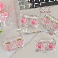 BEKAS LENS KOTAK SIMPAN LENS BERBENTUK PEACH | CONTACT LENS CONTAINER CASE