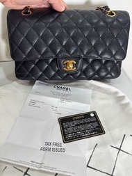 Full set with receipt! Chanel Classic Flap CF 25 Black GHW  Cavier Bag 香奈兒 cf25 黑金 荔枝皮 袋 包