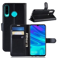 Litchi Leather Phone Case For Huawei P30 Pro Lite Nova 4e P20 Pro Wallet With Card Slot Holder Flip Case Cover