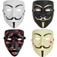 WLPARTY 4 Pack V untuk topeng Vendetta Hacker untuk Kostum Halloween dan Pesta Cosplay