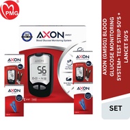 [AXON] (GM501) Blood Glucose Monitoring System + Test Strip 50's + Lancet 50's