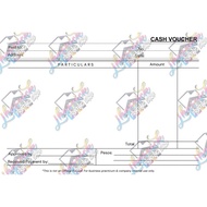 CUSTOMIZED CASH VOUCHER | PETTY CASH CARBONIZED RECEIPTS