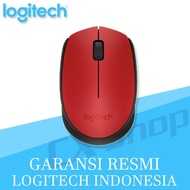 Logitech M171 Wireless Mouse - Merah