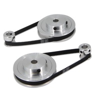 1Set Gt2 Timing Belt And Pulley 60t + 20t Gt2 Timing Belt Loop Timing Pulley Reduction Ratio 3:1 Bel