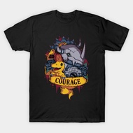 Digimon of Courage Agumon - WarGreymon Tattoo T-Shirt Korean Style Large size Casual Oversize