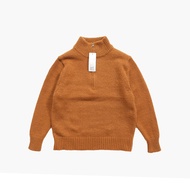 2024แท้ UNIQLO เสื้อสำหรับทั้งหญิงและชายฤดูใบไม้ร่วงและฤดูหนาวญี่ปุ่นครึ่งเสื้อกันหนาวมีซิปเสื้อสวมห