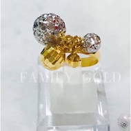 Family Gold 916 Emas Cincin Anggur R056