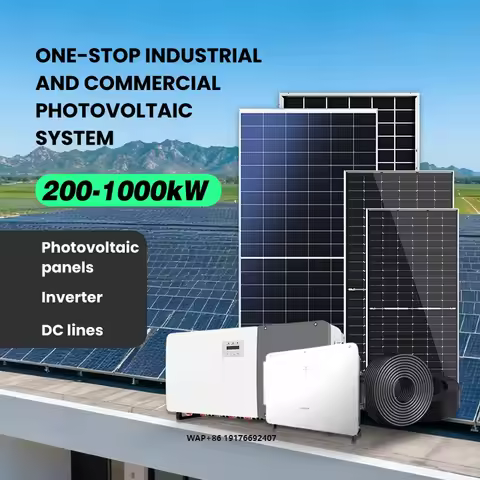 Commercial 500KW 1MWH Hybrid Solar Power System Kit with PV Panel and Inverter, Complete Industrial 